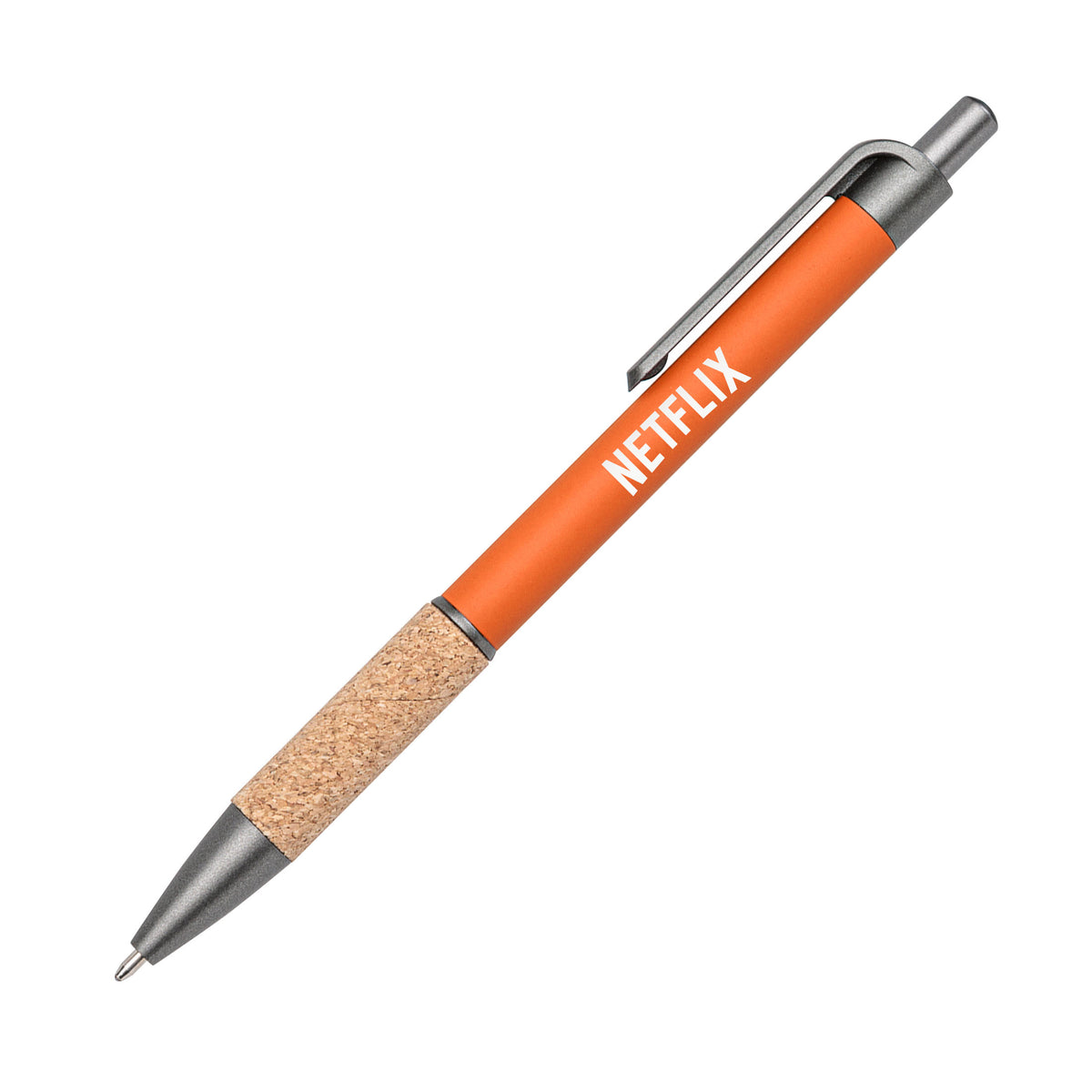 Custom Logo Otto Metal Pen w/Cork Grip & Black Refill
