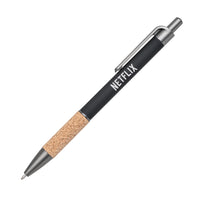 Custom Logo Otto Metal Pen w/Cork Grip & Black Refill