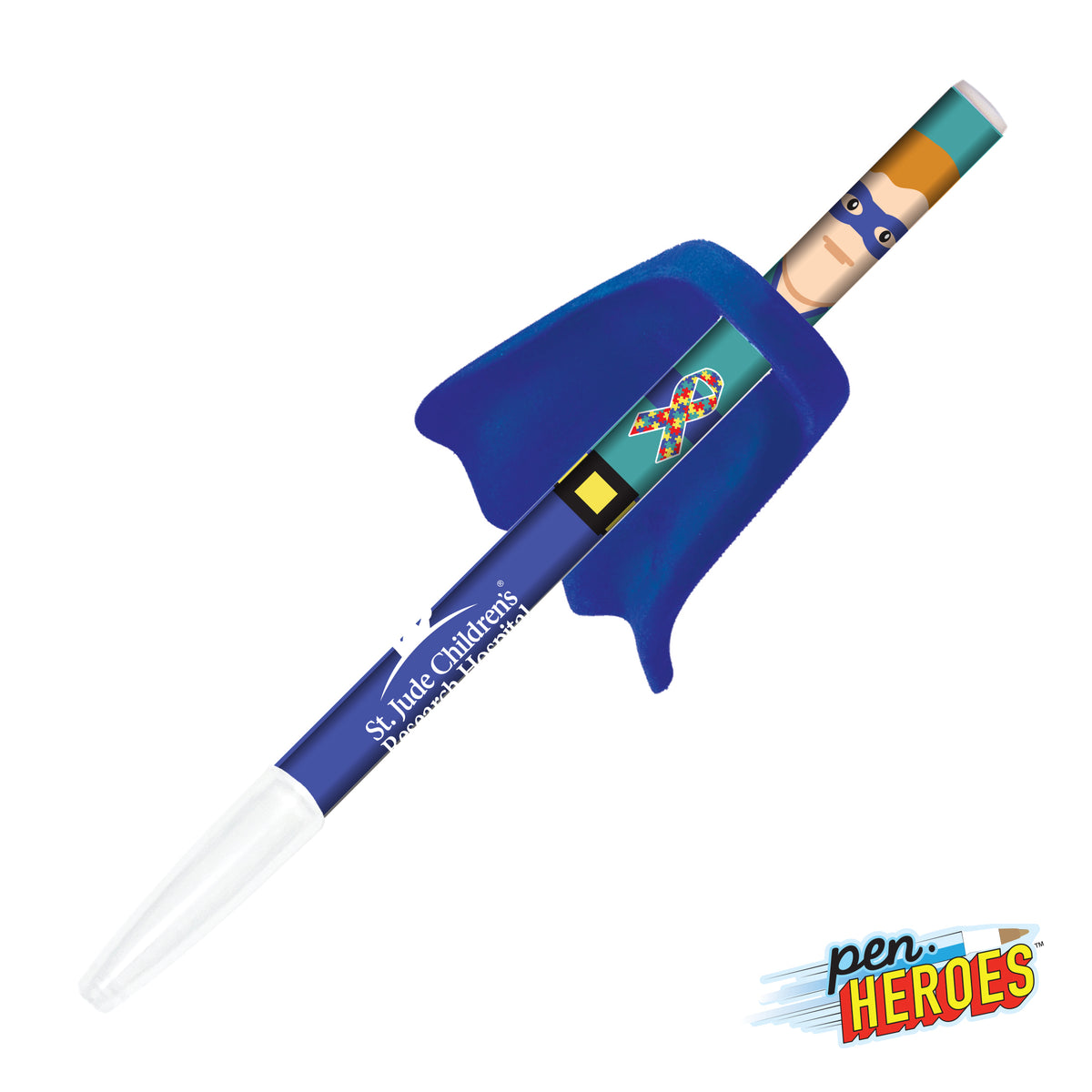 Custom Logo Pen Heroes™ Awareness Series Male w/Cape
