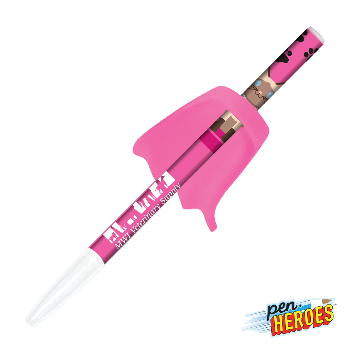 Custom Logo Pen Heroes™ Pet Series Cat w/Cape