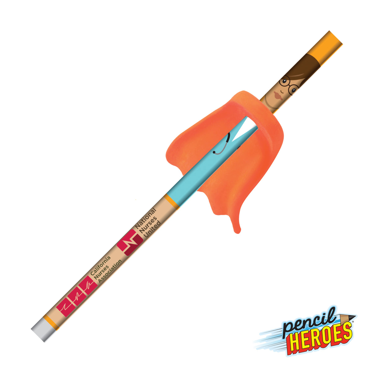 Custom Logo Pencil Heroes® Heathcare Series Female w/Cape
