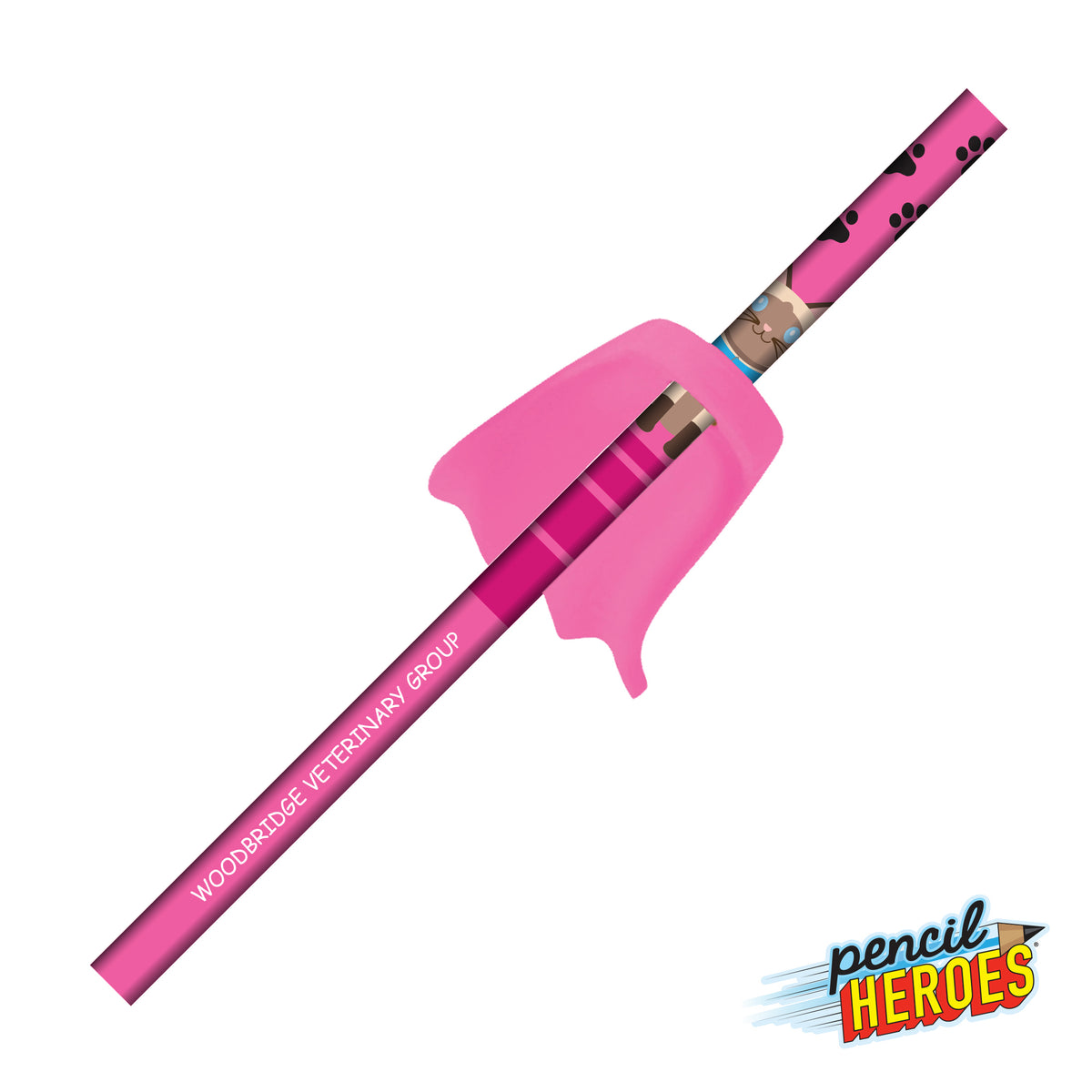 Custom Logo Pencil Heroes® Pet Series Cat w/Cape