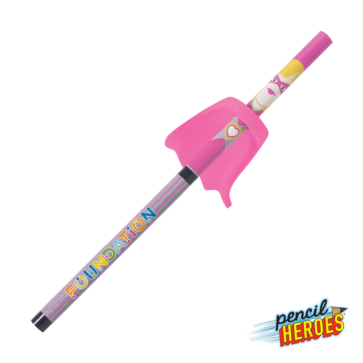 Custom Logo Pencil Heroes® Superhero Series Female w/Cape