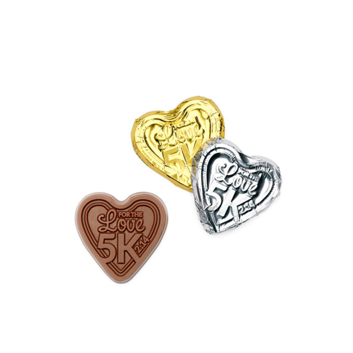 Custom Logo Premium Engraved Chocolate Heart