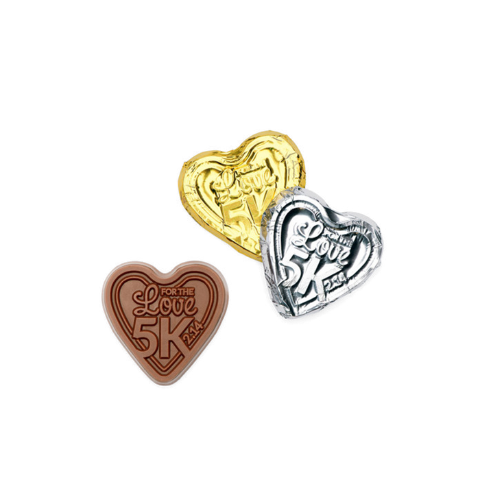 Custom Logo Premium Engraved Chocolate Heart