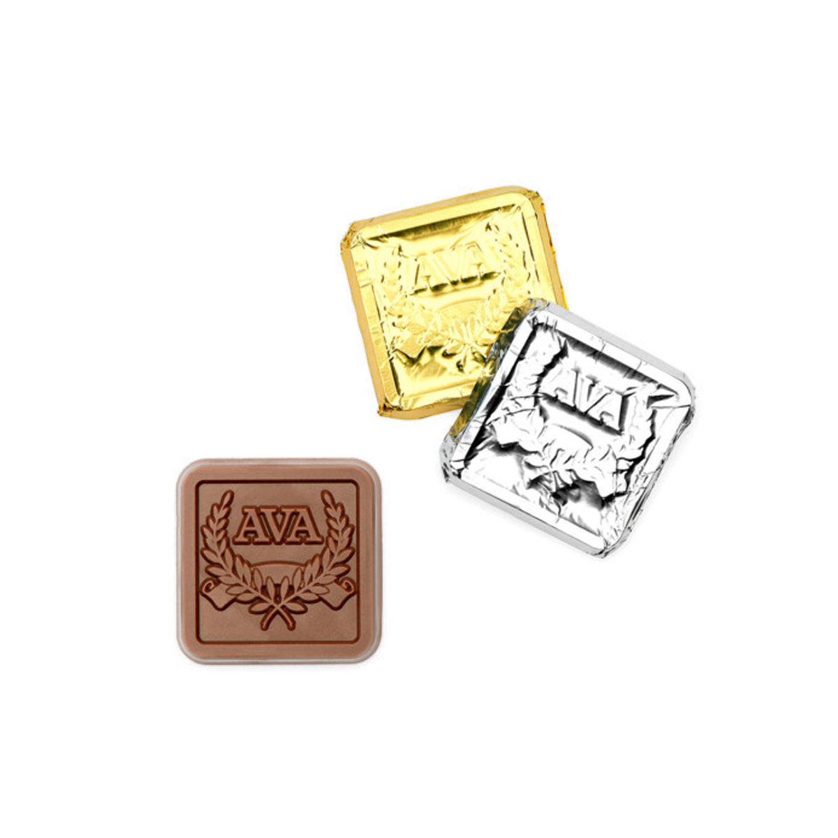 Custom Logo Premium Engraved Chocolate Square