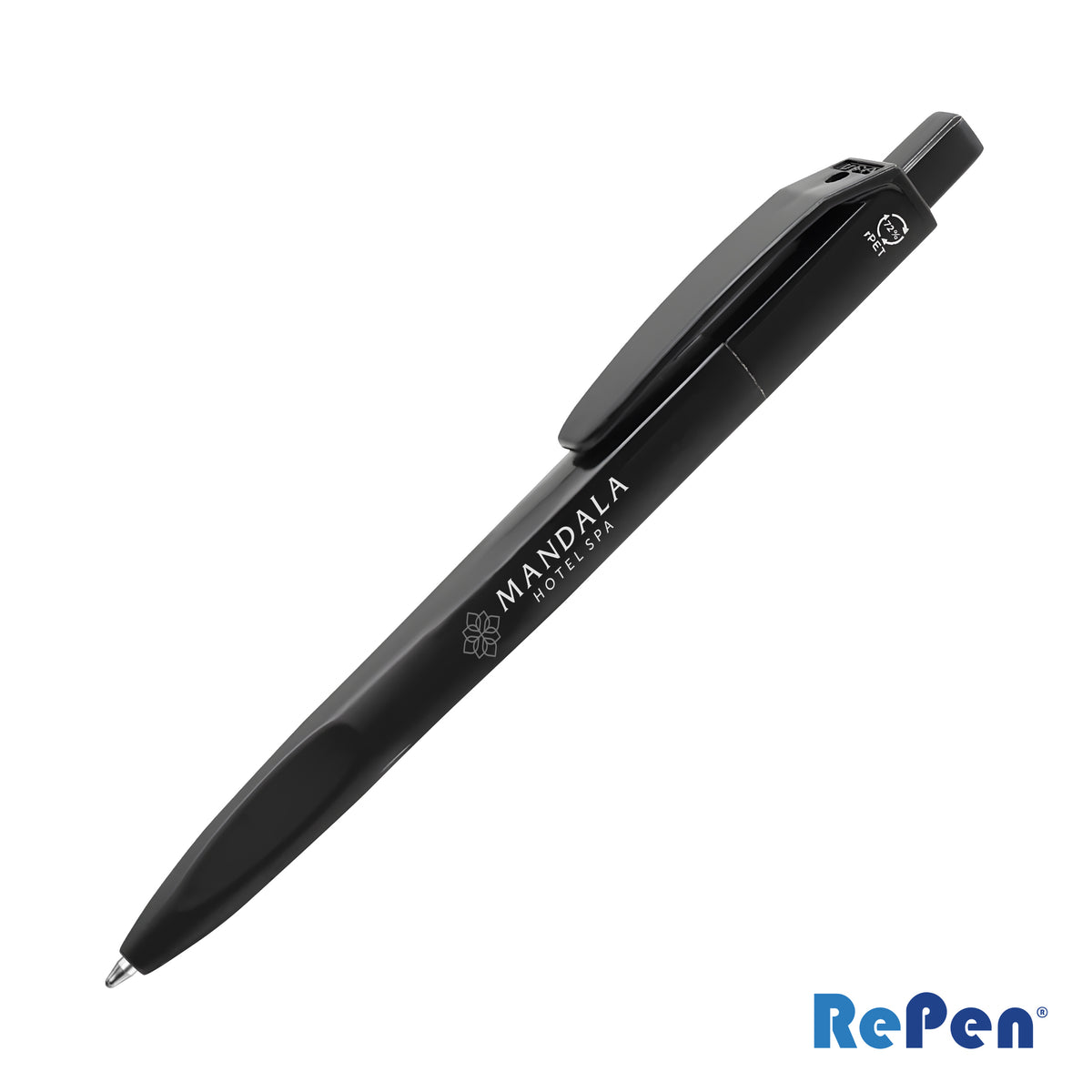 Custom Logo RePen® Squared Opaque Clicker rPET Pen