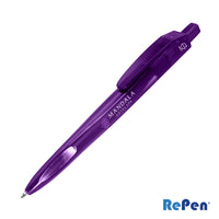 Custom Logo RePen® Squared Translucent Clicker rPET Pen