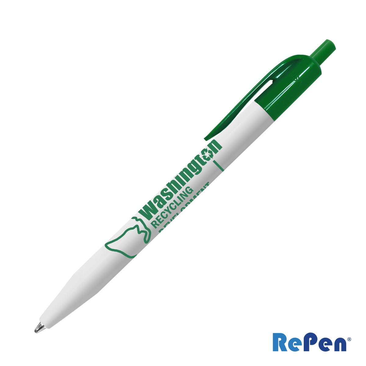 Custom Logo RePen® White Clicker rPET Pen