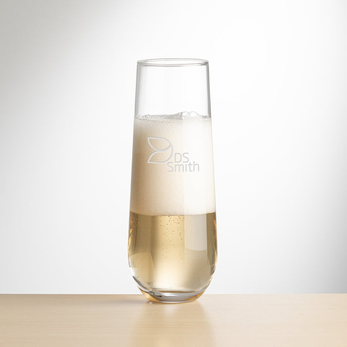 Custom Logo Redmond Stemless Flute - Deep Etch