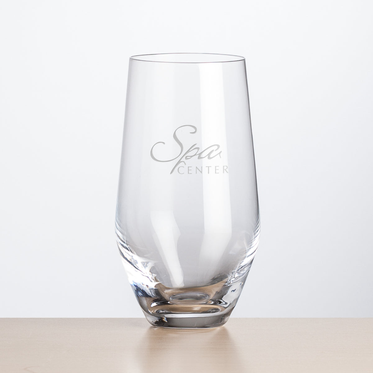 Custom Logo Reina Stemless Flute - Deep Etch