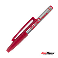 Custom Logo RevMark® Silver Barrel Industrial Permanent Marker w/clip