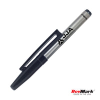 Custom Logo RevMark® Silver Barrel Industrial Permanent Marker w/clip
