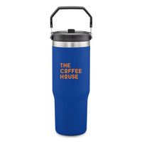 Custom Logo Revive SS Travel Mug w/Handle & Straw - 30oz