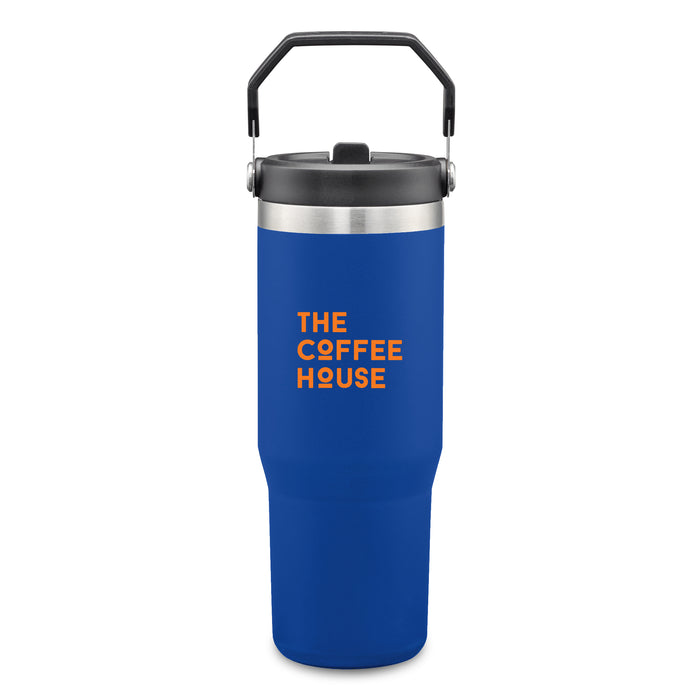 Custom Logo Revive SS Travel Mug w/Handle & Straw - 30oz