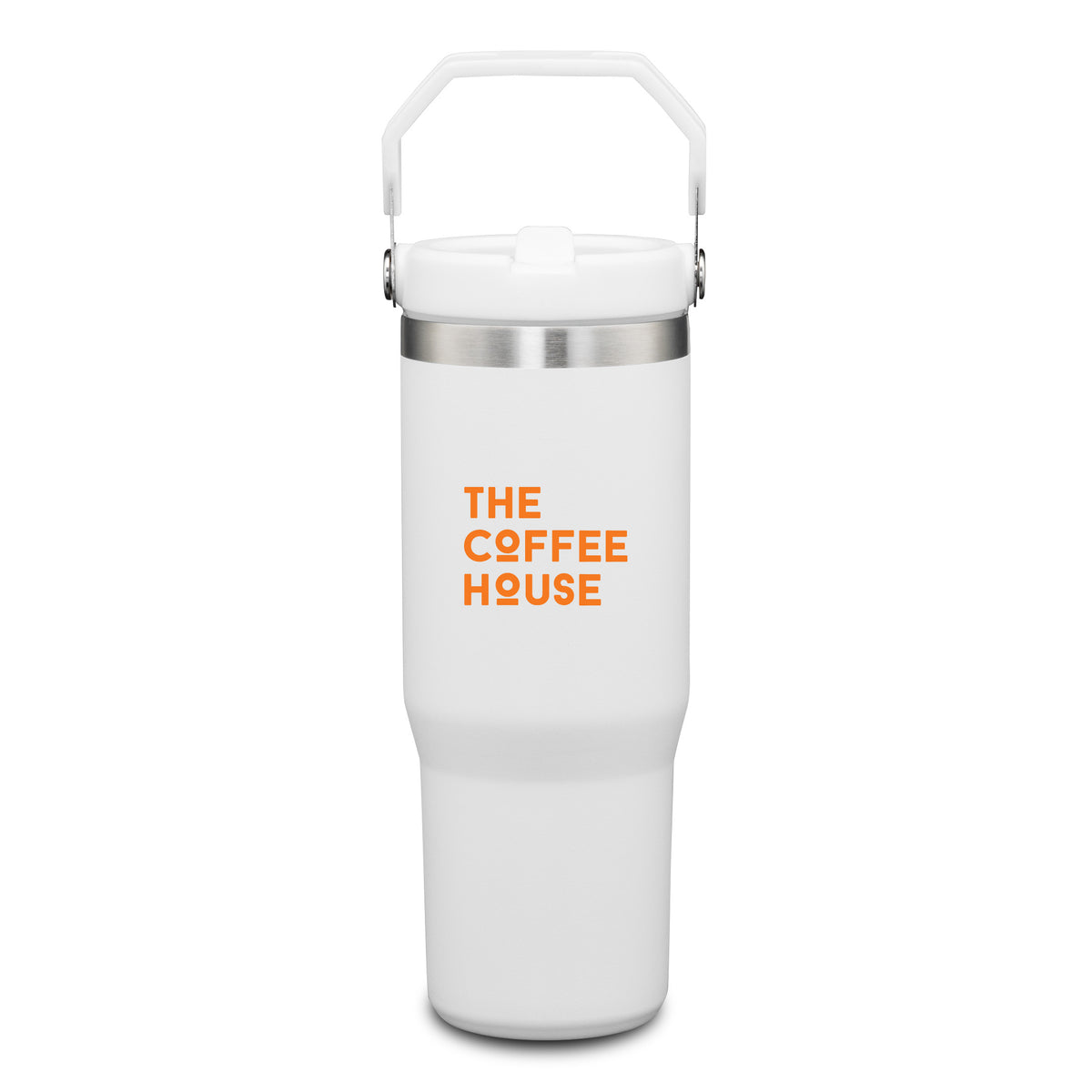 Custom Logo Revive SS Travel Mug w/Handle & Straw - 30oz