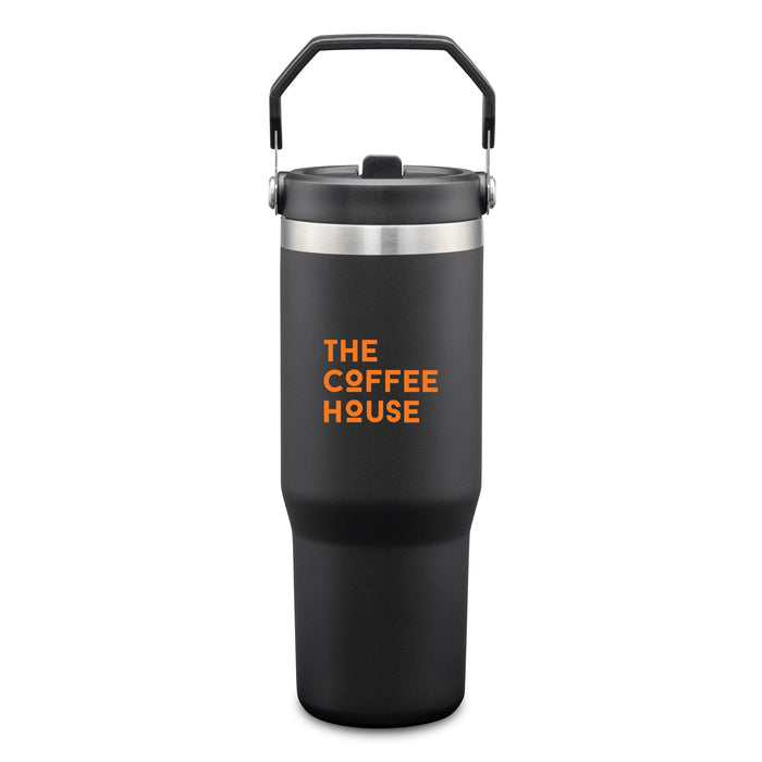 Custom Logo Revive SS Travel Mug w/Handle & Straw - 30oz