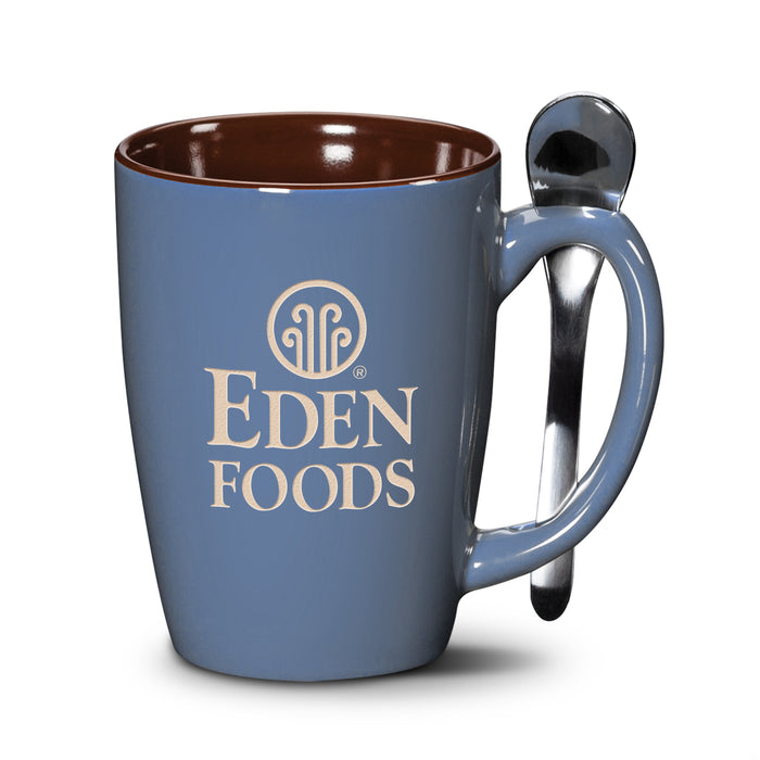 Custom Logo Roberta Mug & Spoon - 16oz - Deep Etch