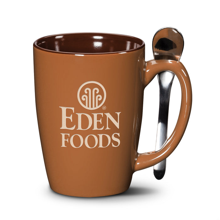 Custom Logo Roberta Mug & Spoon - 16oz - Deep Etch