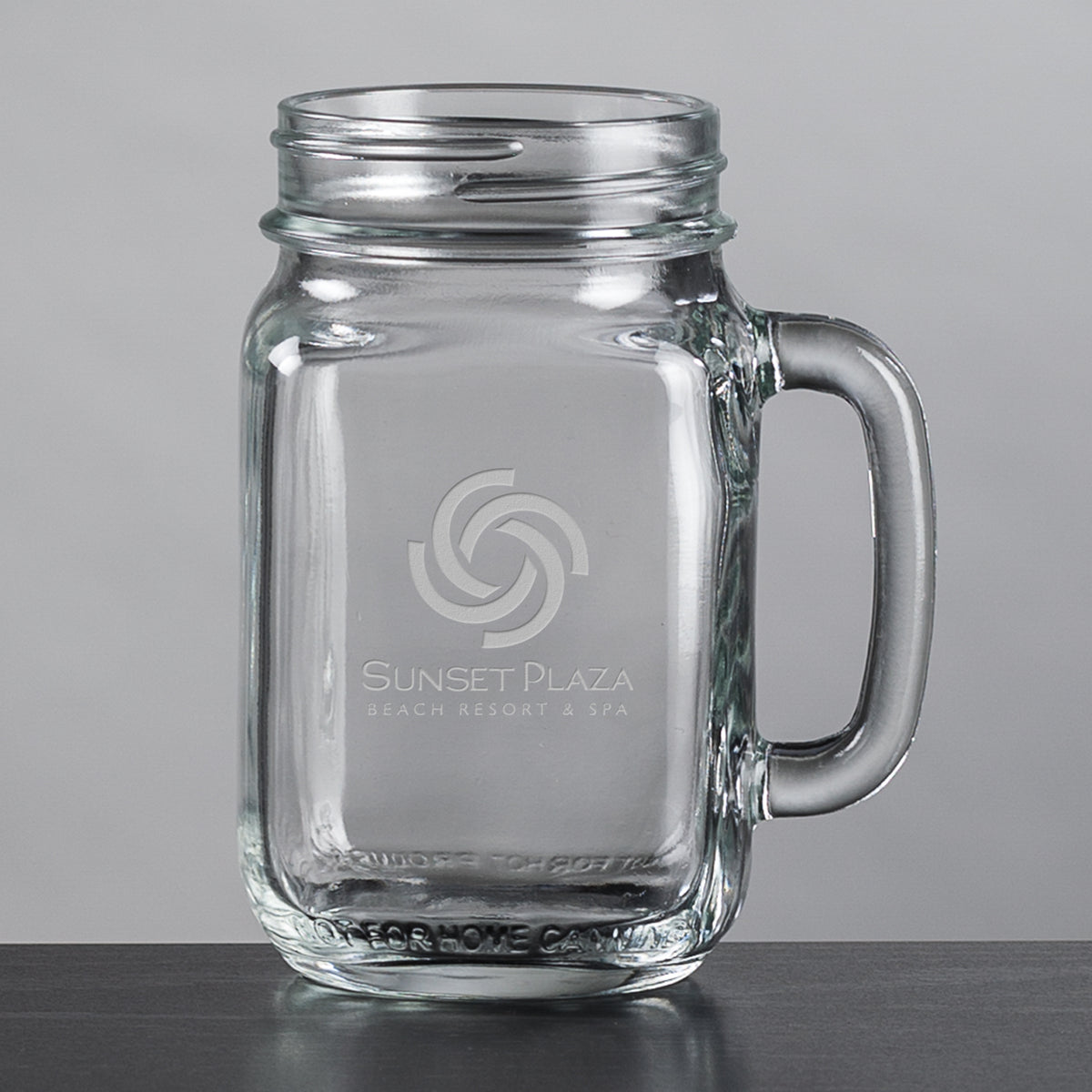 Custom Logo Roswell Drinking Jar - Deep Etch