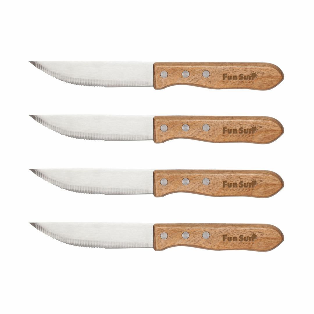 Custom Logo Rustler Steak Knife Set - 4pc