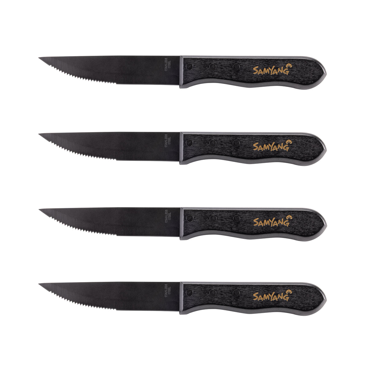 Custom Logo Rustler Steak Knife Set - 4pc