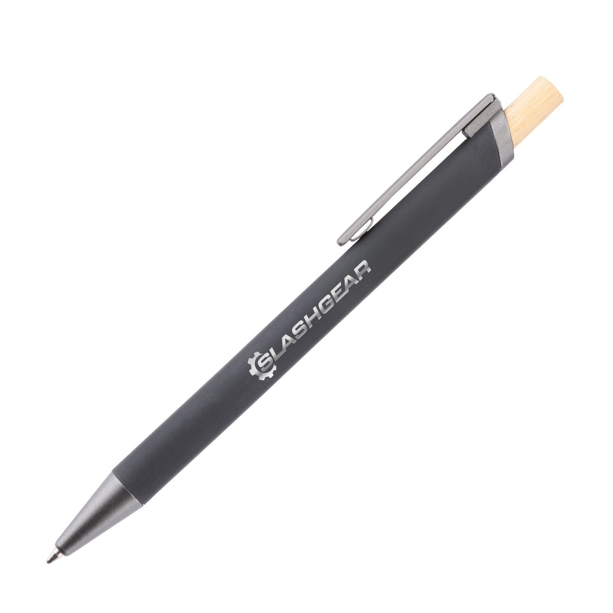Custom Logo Shearwater Ballpoint Pen w/Bamboo Clicker