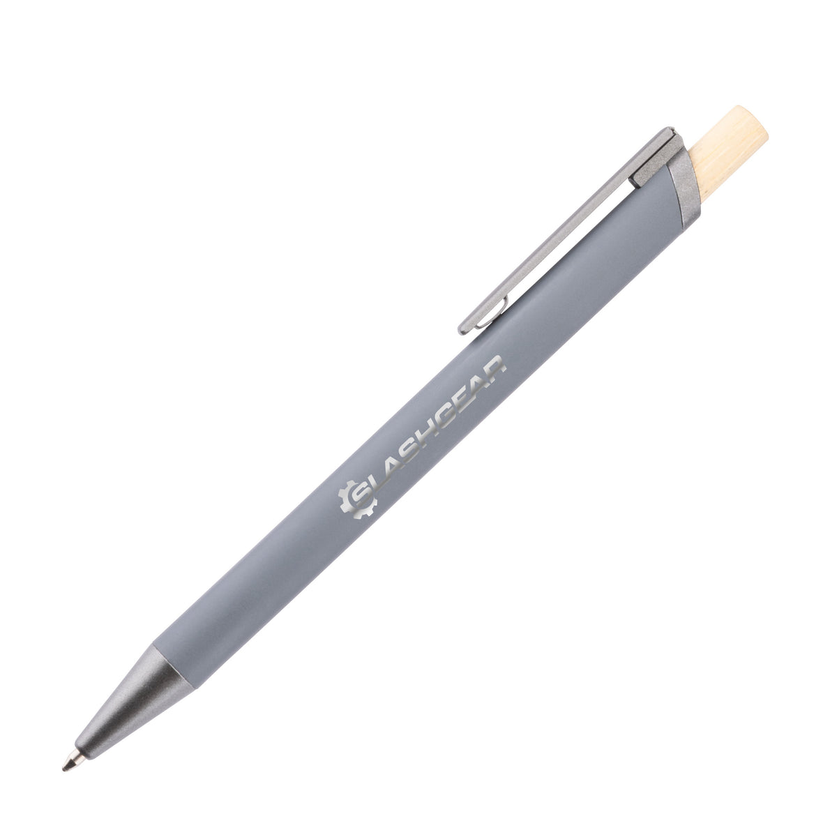 Custom Logo Shearwater Ballpoint Pen w/Bamboo Clicker