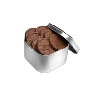 Custom Logo Silver Square Window Tin
