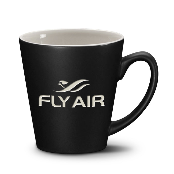Custom Logo Sorrento 2-Tone Mug - 12oz - Deep Etch