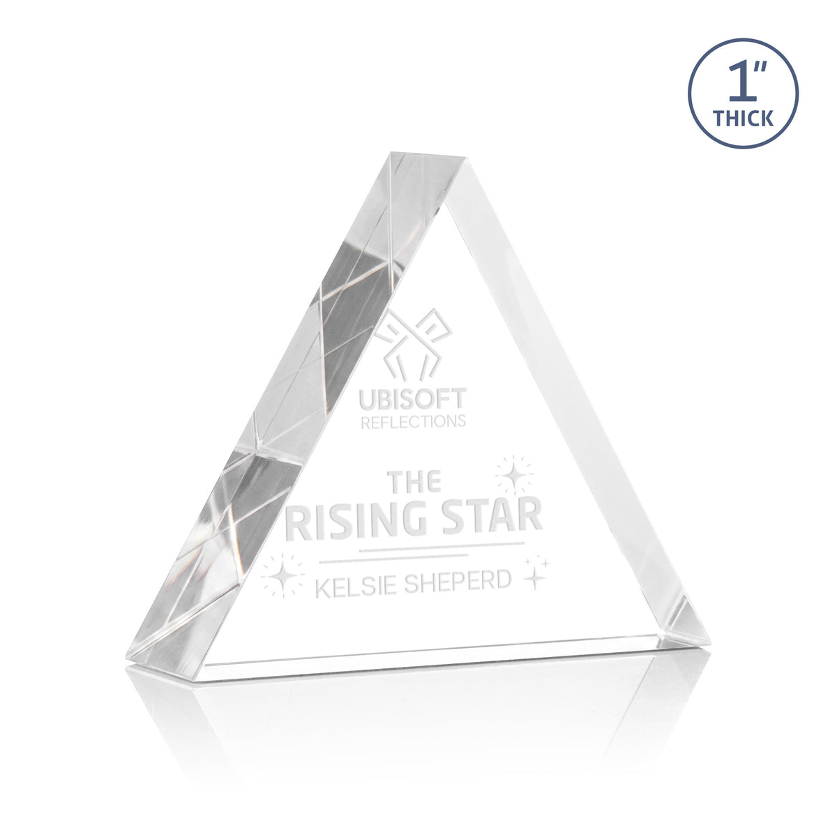 Custom Logo Spartan Triangle Award - Clear