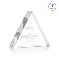 Custom Logo Spartan Triangle Award - Clear