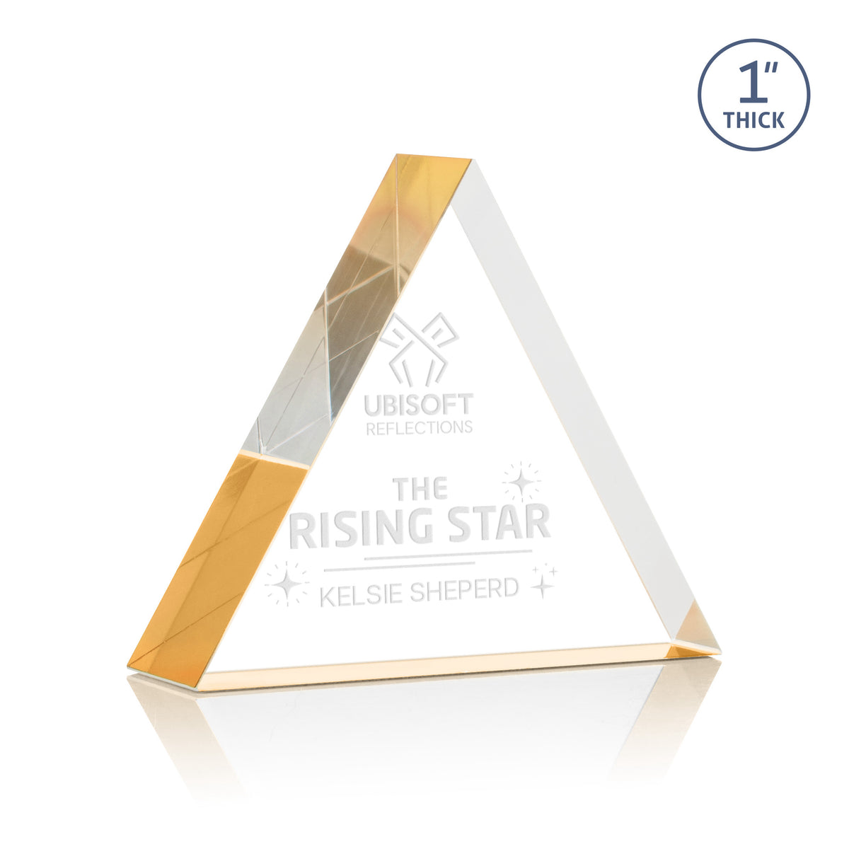 Custom Logo Spartan Triangle Award - Gold