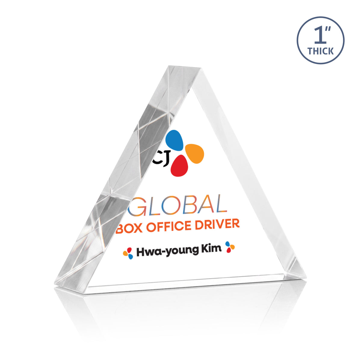 Custom Logo Spartan Triangle VividPrint™ Award - Clear