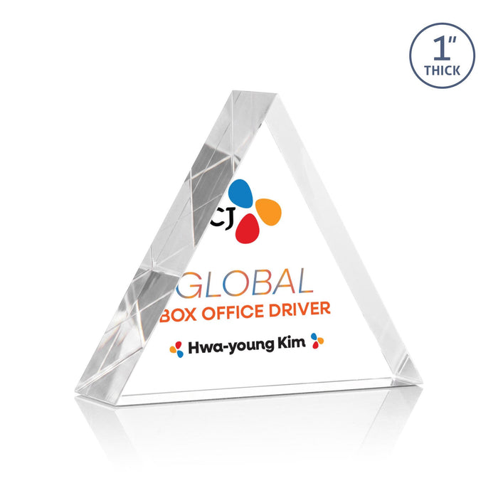 Custom Logo Spartan Triangle VividPrint™ Award - Clear