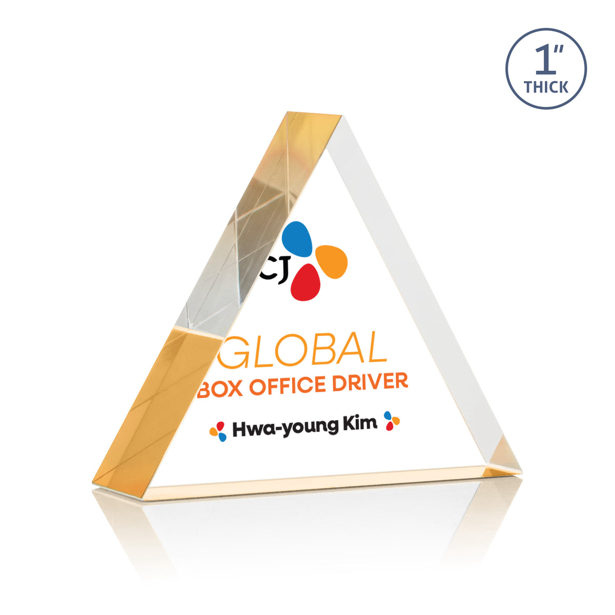 Custom Logo Spartan Triangle VividPrint™ Award - Gold
