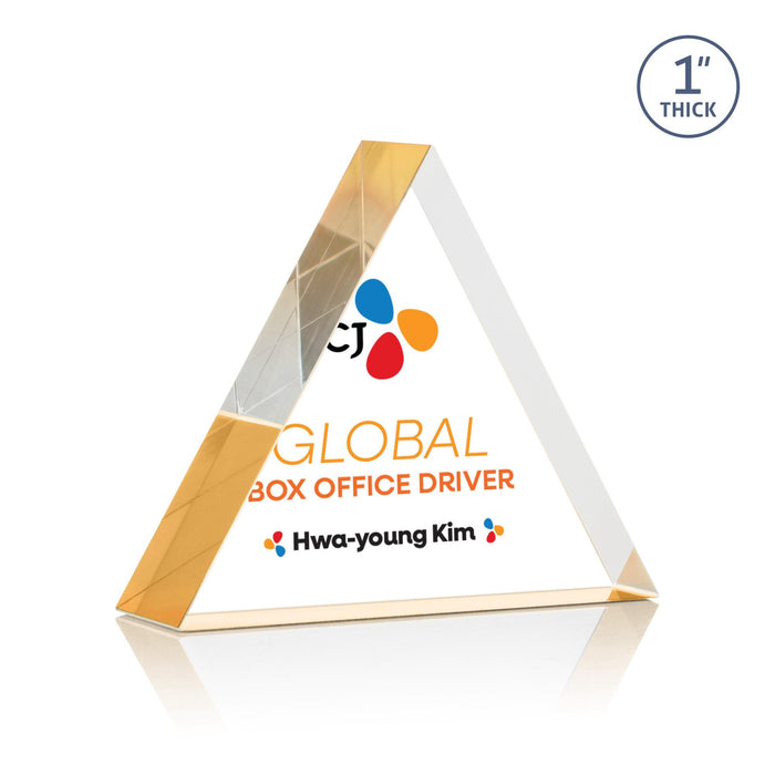 Custom Logo Spartan Triangle VividPrint™ Award - Gold