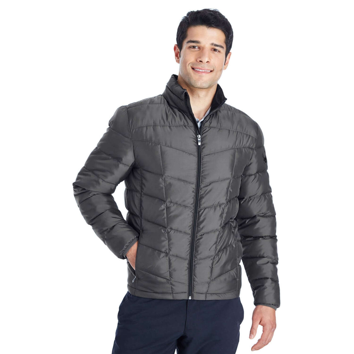 Custom Logo Spyder Pelmo Insulated Puffer Jacket - Mens