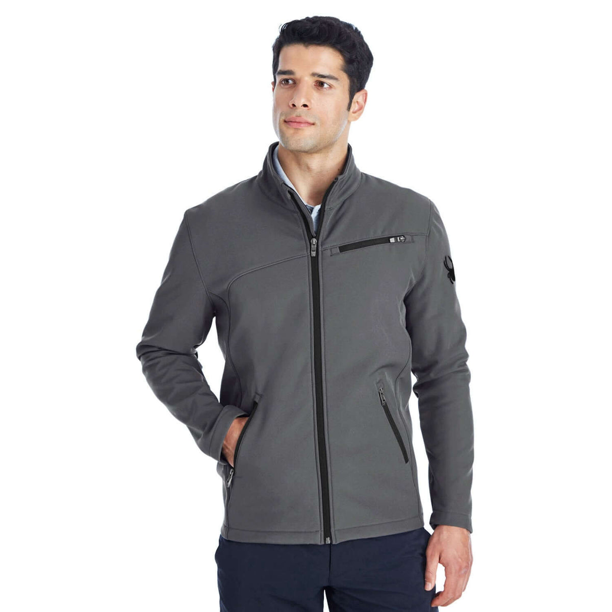 Custom Logo Spyder Transport Soft Shell Jacket - Mens