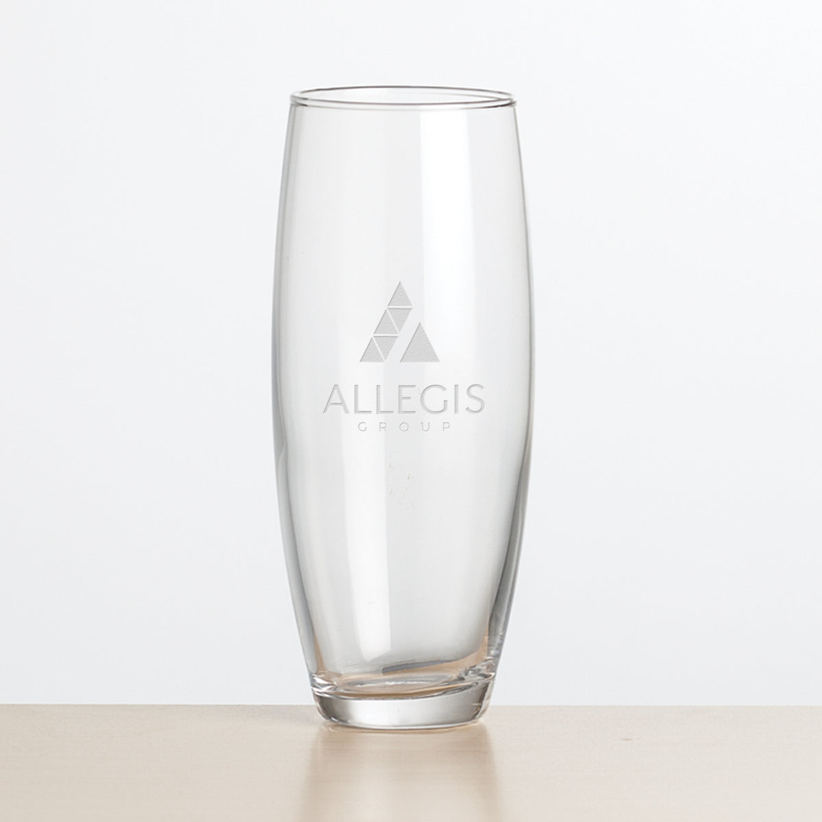 Custom Logo Stanford Stemless Flute - 9oz - Deep Etch