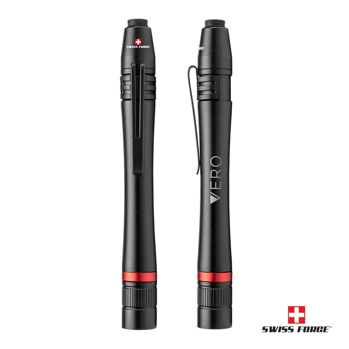 Custom Logo Swiss Force® Antares Mini Flashlight w/Pen Clip