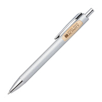 Custom Logo Sylvia Clicker Pen w/Bamboo Accent