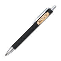 Custom Logo Sylvia Clicker Pen w/Bamboo Accent