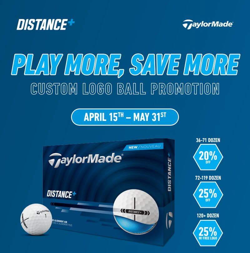 Custom Logo TaylorMade Distance+ Golf Balls - Canadian Pro Shop Online