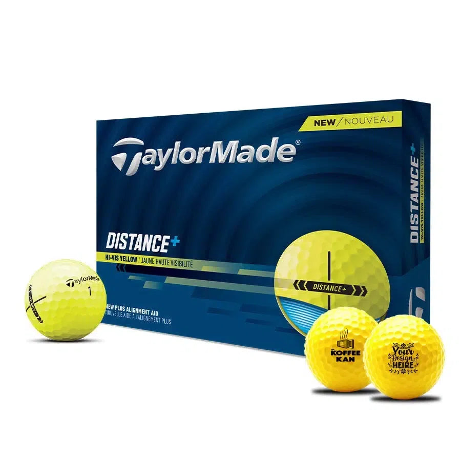 TaylorMade Distance＋ ゴルフボール 60個セット イエロー Custom Logo TaylorMade Distance+ Golf Balls | Canadian Pro Shop Online