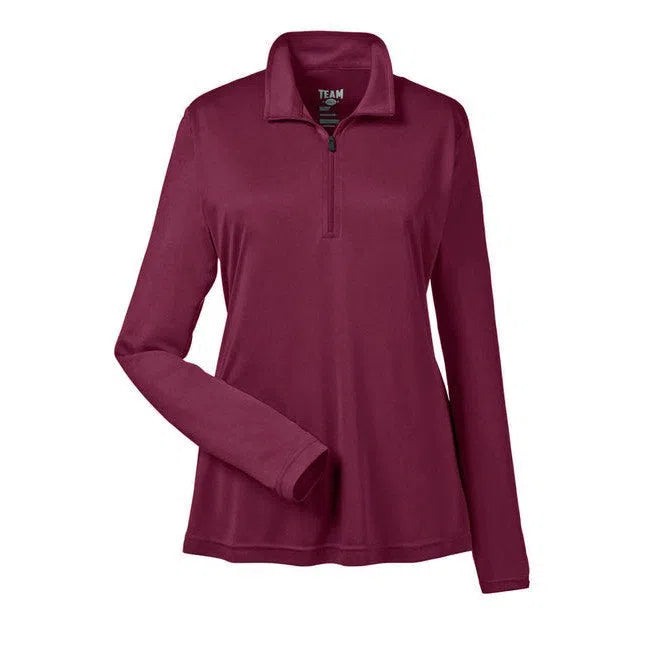Custom Logo Team 365 Ladies' Zone Performance Quarter-Zip