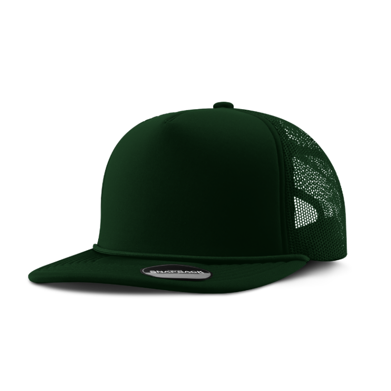 Custom Logo Traditional 5-Panel Foam Cap with Rope