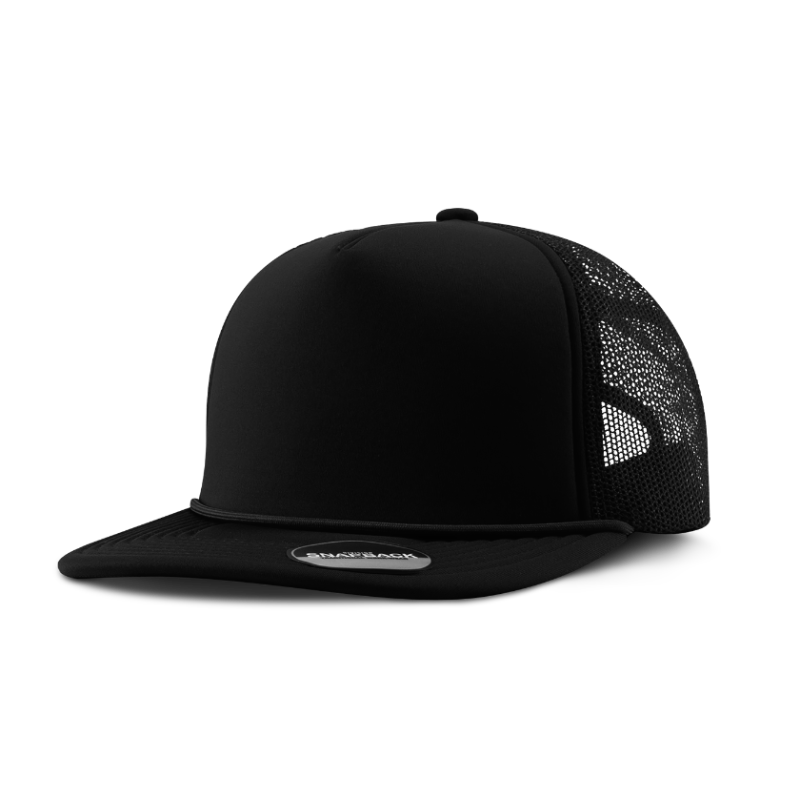 Custom Logo Traditional 5-Panel Foam Cap with Rope