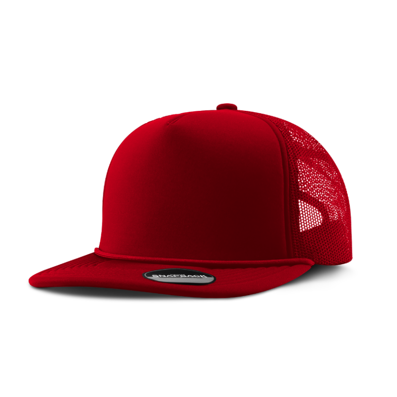 Custom Logo Traditional 5-Panel Foam Cap with Rope