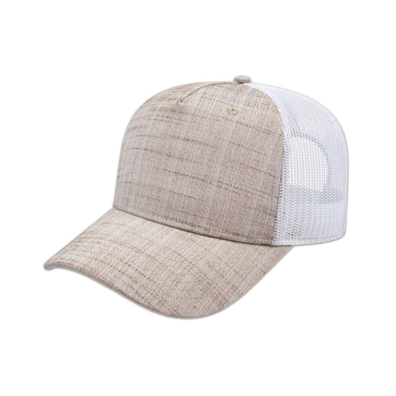 Custom Logo Traditional Five Panel Poly/Rayon with Mesh Back Cap